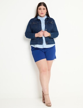 Chamarra denim Weekend Plus de mezclilla para mujer