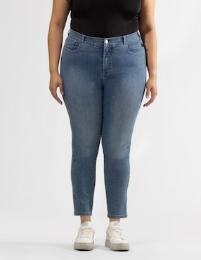 Jeans Skinny Oh Pomp Corte Cintura Alta Para Mujer