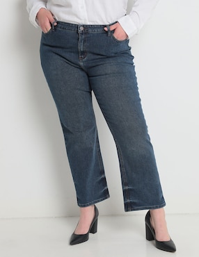 Jeans Straight Weekend Plus Corte Cintura Para Mujer