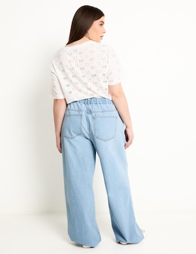 Jeans wide leg Weekend Plus para mujer