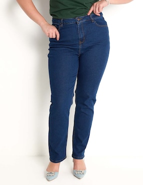 Jeans Straight Weekend Plus Corte Cintura Alta Para Mujer