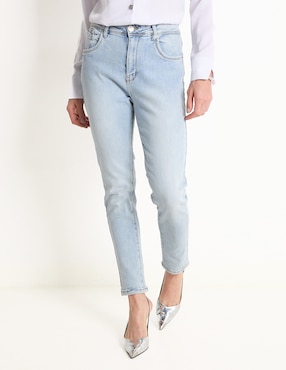 Jeans Slim Contempo Plus Corte Cintura Para Mujer