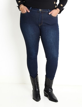 Jeans Skinny Contempo Plus Corte Cintura Para Mujer