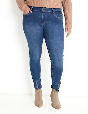 Jeans Skinny Contempo Plus Corte Cintura Para Mujer