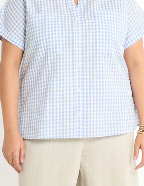 Blusa manga corta para mujer
