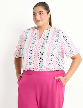 Blusa manga corta para mujer