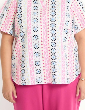 Blusa manga corta para mujer