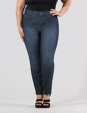 Jeans slim Oh Pomp! corte cintura alta  para mujer