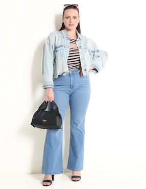 Jeans flare Contempo Plus para mujer