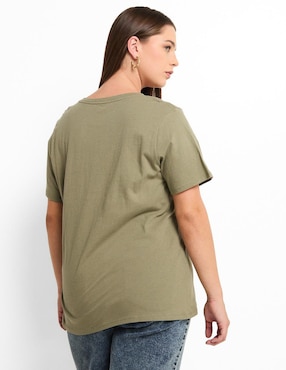 Playera manga corta Weekend Plus cuello v para mujer