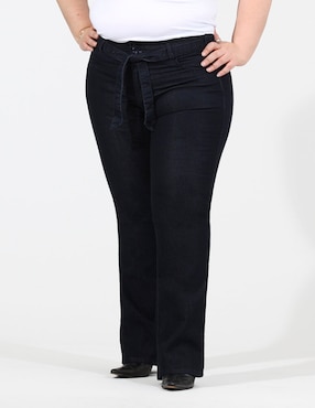 Jeans Straight Oh Pomp! Corte Cintura Alta Para Mujer