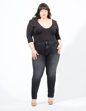 Jeans skinny Oh Pomp! corte cintura alta para mujer