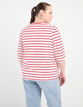 Playera manga 3/4 Weekend Plus cuello redondo para mujer