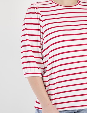 Playera manga 3/4 Weekend Plus cuello redondo para mujer