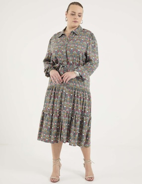 Vestido midi casual Disney Dtr para mujer