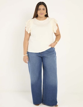 Playera manga corta Weekend Plus cuello redondo para mujer