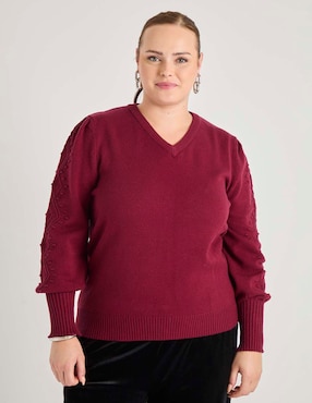 Suéter Weekend Plus cuello V para mujer