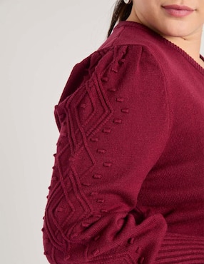 Suéter Weekend Plus cuello V para mujer
