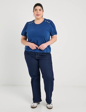Jeans amplio cintura Weekend Plus para mujer
