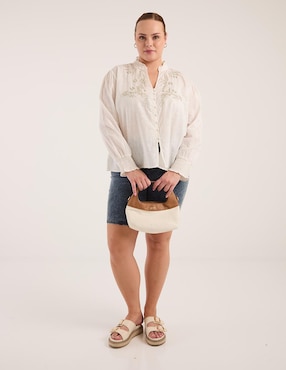 Blusa manga larga para mujer