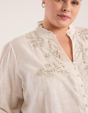 Blusa manga larga para mujer