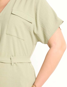 Jumpsuit Contempo Plus de algodón casual para mujer