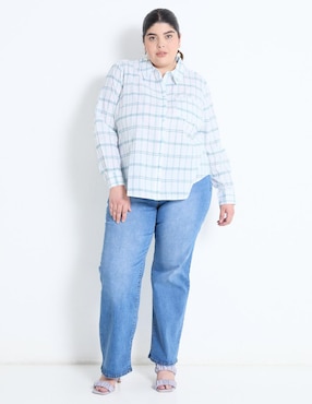Jeans straight Contempo Plus para mujer