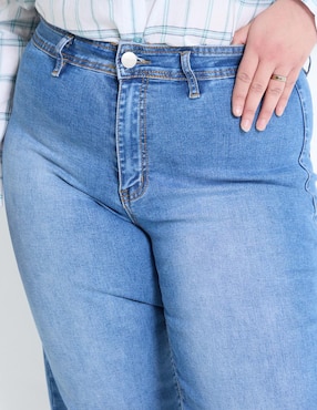 Jeans straight Contempo Plus para mujer