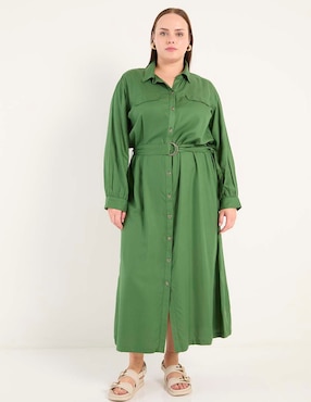 Vestido crop casual Contempo Plus para mujer
