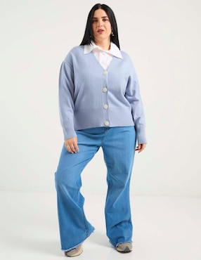 Jeans relaxed acampanado Weekend Plus para mujer
