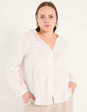 Blusa manga larga para mujer