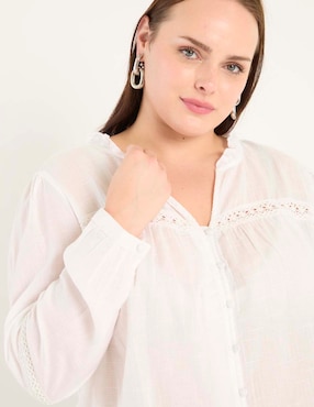 Blusa manga larga para mujer