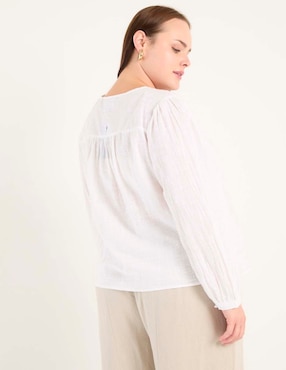 Blusa manga larga para mujer