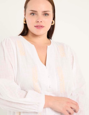 Blusa manga larga para mujer