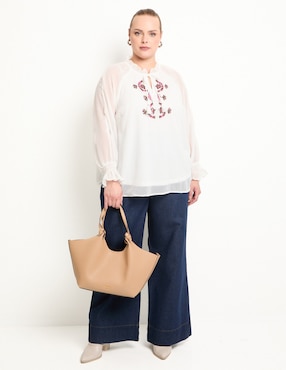 Blusa manga larga para mujer