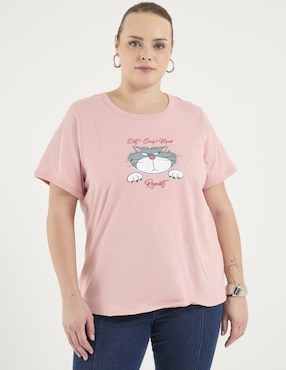 Playera manga corta Disney Dtr cuello redondo para mujer