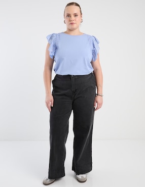 Jeans wide leg Contempo Plus para mujer