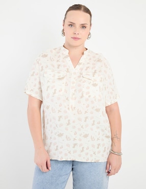 Blusa manga corta para mujer