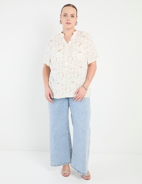Blusa manga corta para mujer