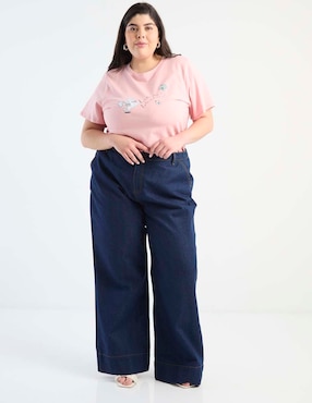 Playera manga corta Disney Dtr cuello redondo para mujer