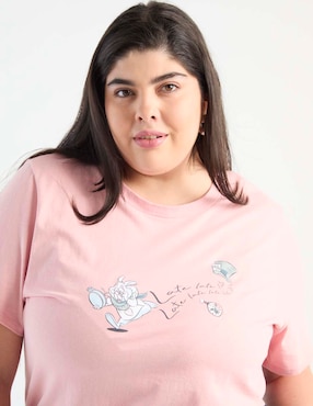 Playera manga corta Disney Dtr cuello redondo para mujer