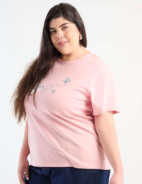 Playera manga corta Disney Dtr cuello redondo para mujer