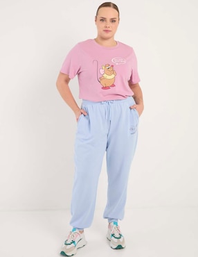 Playera manga corta Disney Dtr Gus Gus cuello redondo para mujer