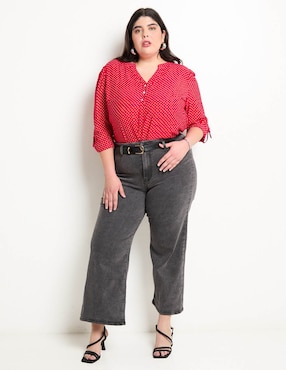 Jeans straight Contempo Plus para mujer