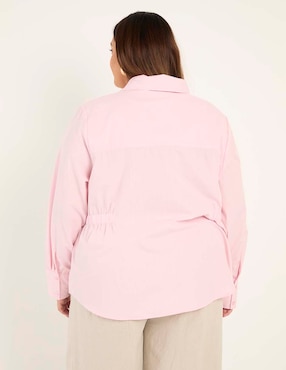 Blusa camisera manga larga para mujer