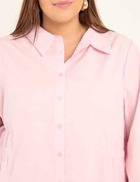 Blusa camisera manga larga para mujer