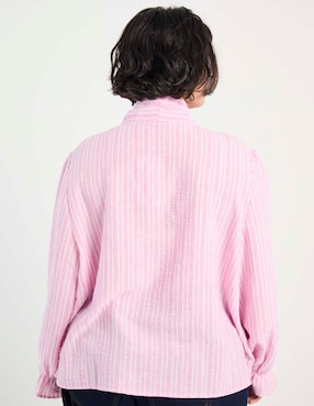 Blusa Contempo Plus manga larga para mujer