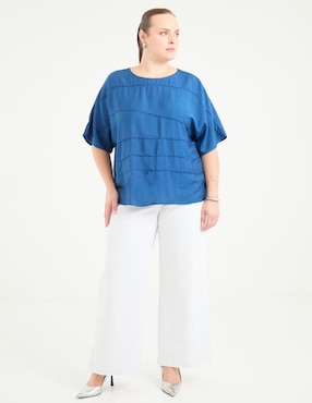 Blusa Contempo Plus manga al codo para mujer