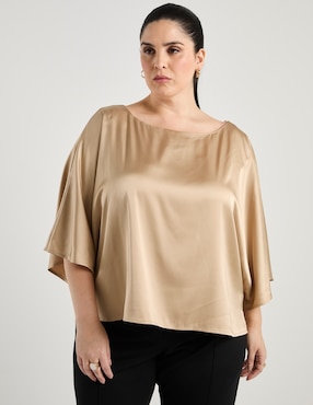 Blusa Contempo Plus manga 3/4 para mujer