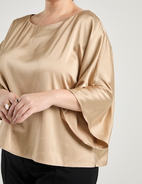 Blusa Contempo Plus manga 3/4 para mujer